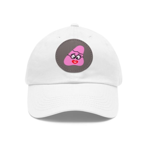 Pink Been Dad Hat with Leather Patch (Round) - Image 5