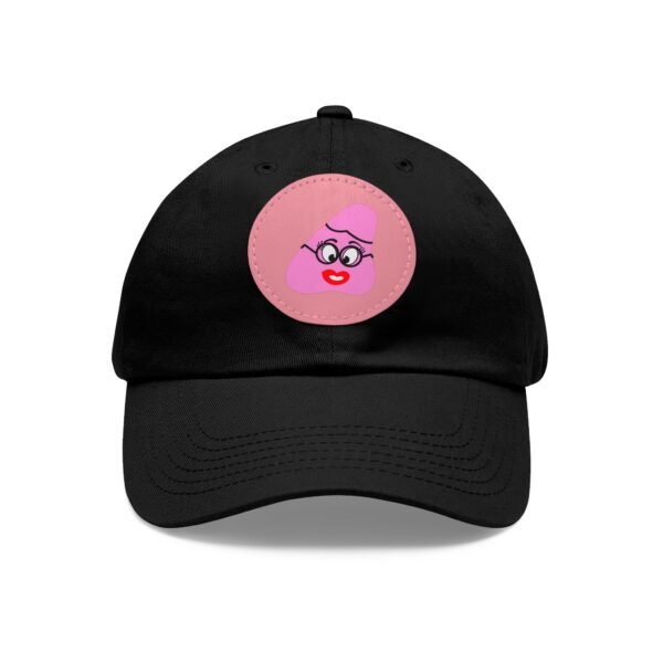 Pink Been Dad Hat with Leather Patch (Round) - Image 41