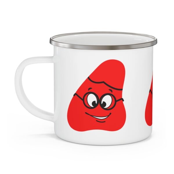 Red Been Enamel Camping Mug - Image 3