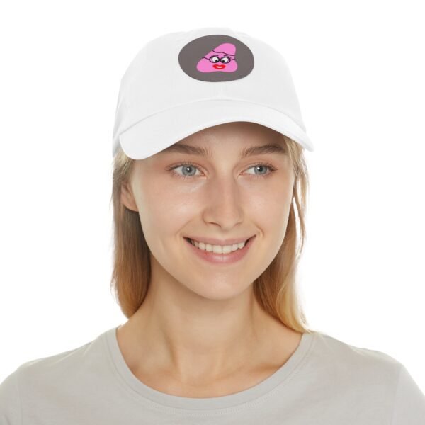 Pink Been Dad Hat with Leather Patch (Round) - Image 8