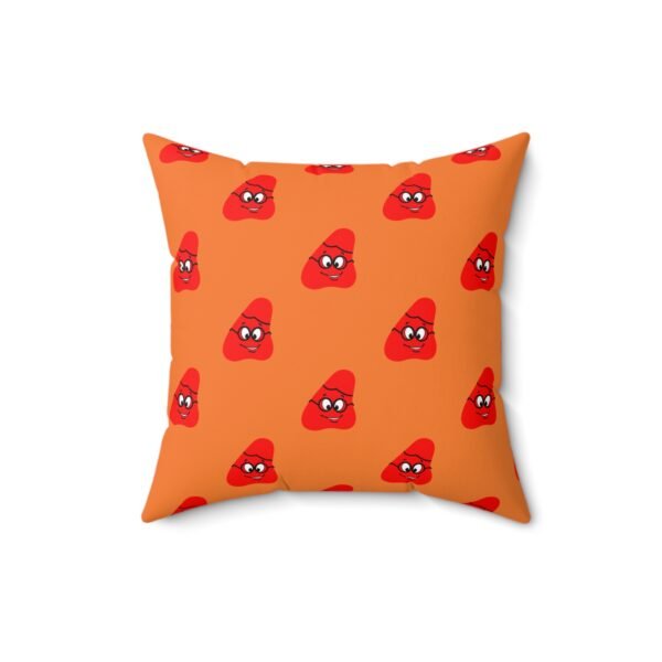 Red Been Spun Polyester Square Pillow - Image 5