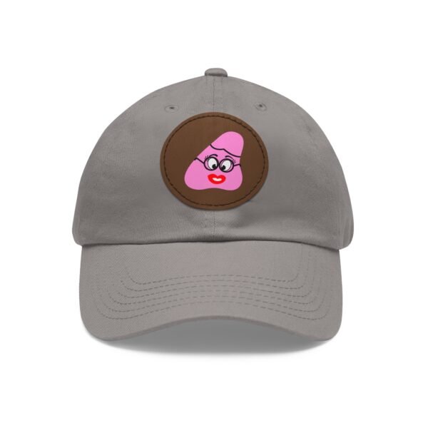 Pink Been Dad Hat with Leather Patch (Round) - Image 85