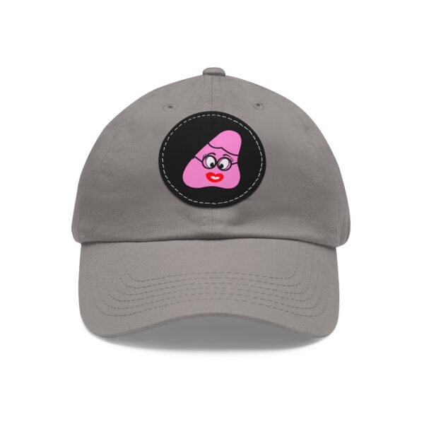 Pink Been Dad Hat with Leather Patch (Round) - Image 77