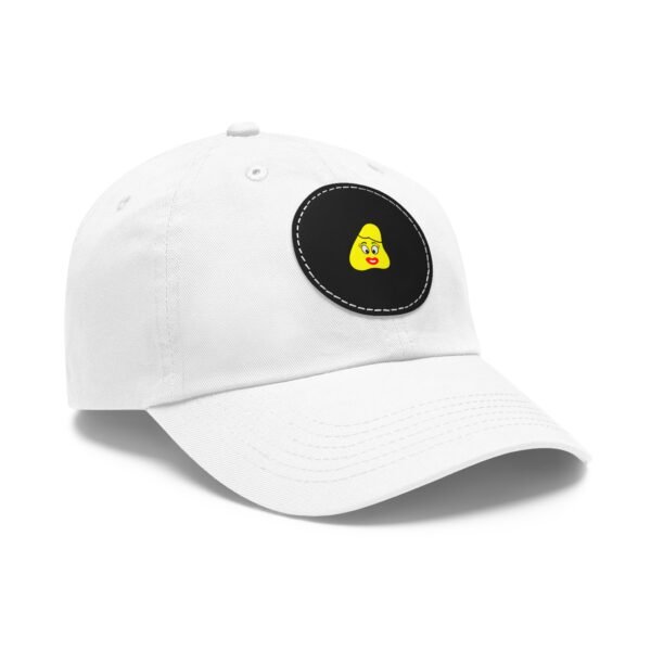 Yellow Been Dad Hat with Leather Patch (Round) - Image 2