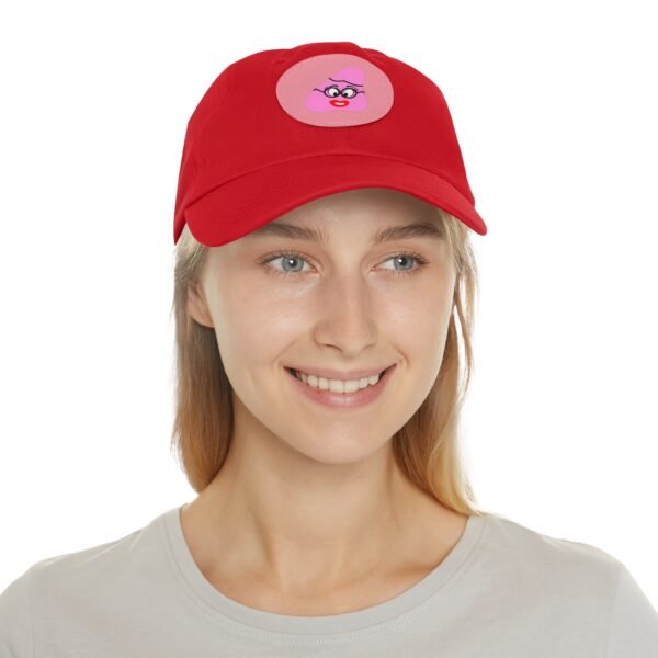 Pink Been Dad Hat with Leather Patch (Round) - Image 28