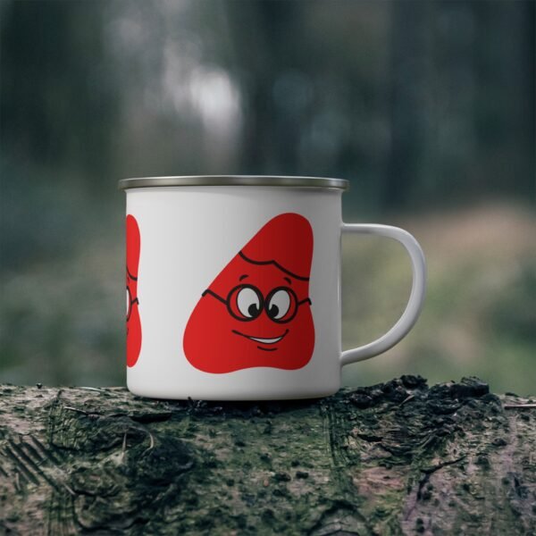 Red Been Enamel Camping Mug - Image 4
