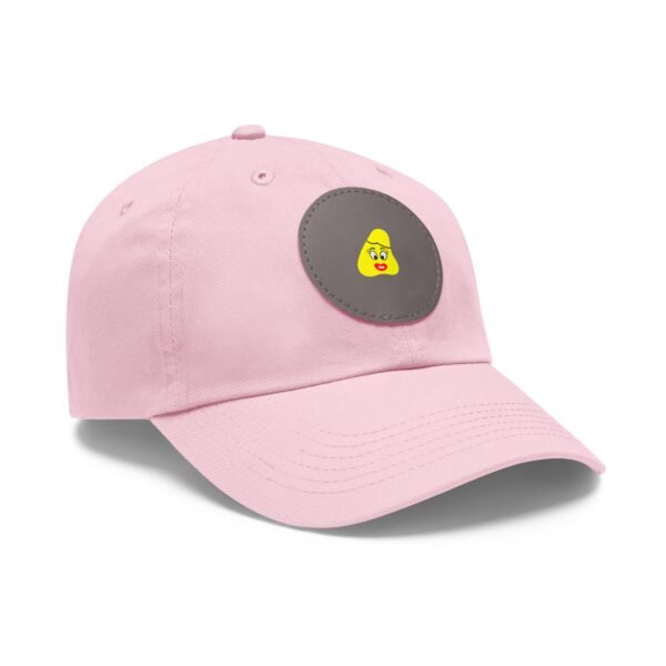 Yellow Been Dad Hat with Leather Patch (Round) - Image 70