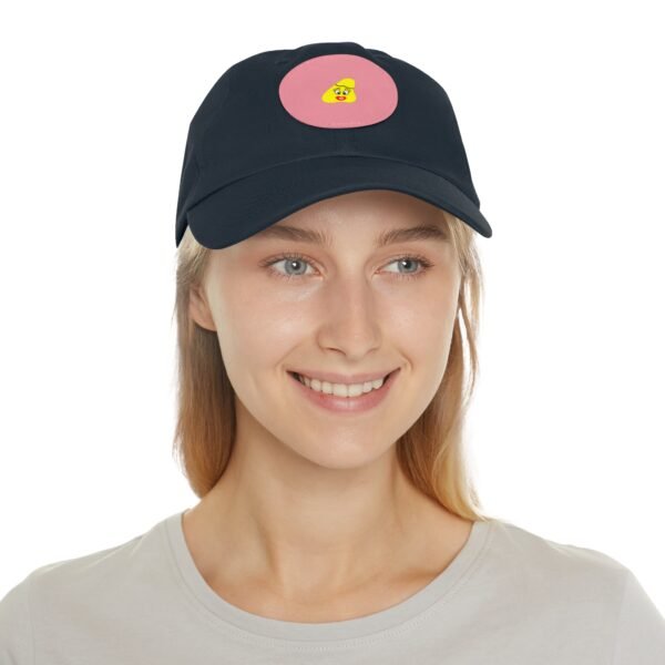 Yellow Been Dad Hat with Leather Patch (Round) - Image 64