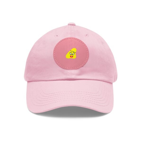Yellow Been Dad Hat with Leather Patch (Round) - Image 77