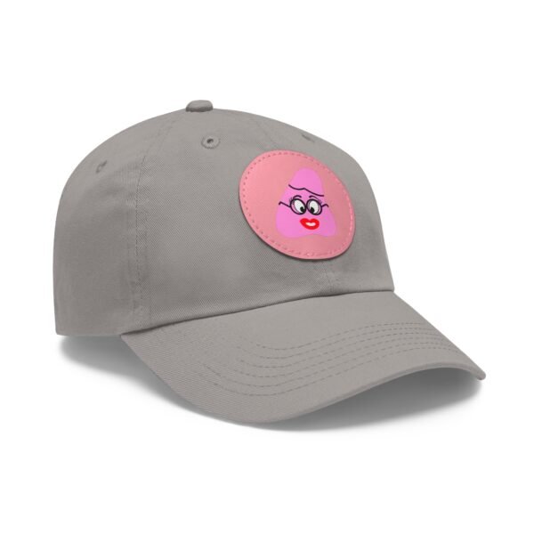 Pink Been Dad Hat with Leather Patch (Round) - Image 90