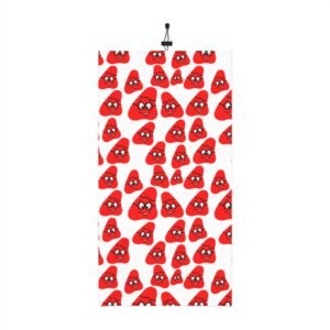 Red Been Winter Neck Gaiter With Drawstring