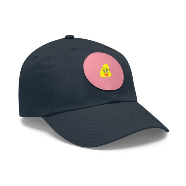 Yellow Been Dad Hat with Leather Patch (Round) - Image 62