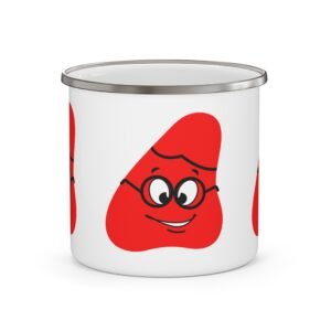 Red Been Enamel Camping Mug