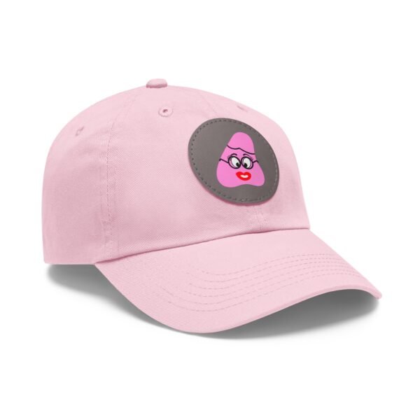Pink Been Dad Hat with Leather Patch (Round) - Image 66
