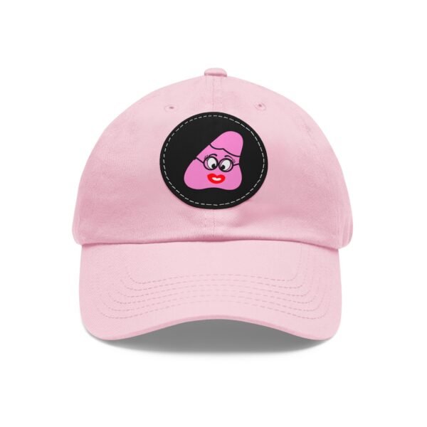 Pink Been Dad Hat with Leather Patch (Round) - Image 61