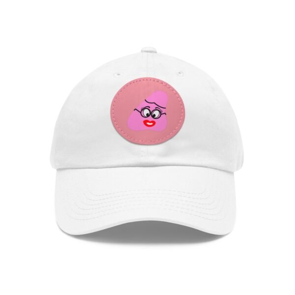 Pink Been Dad Hat with Leather Patch (Round) - Image 13