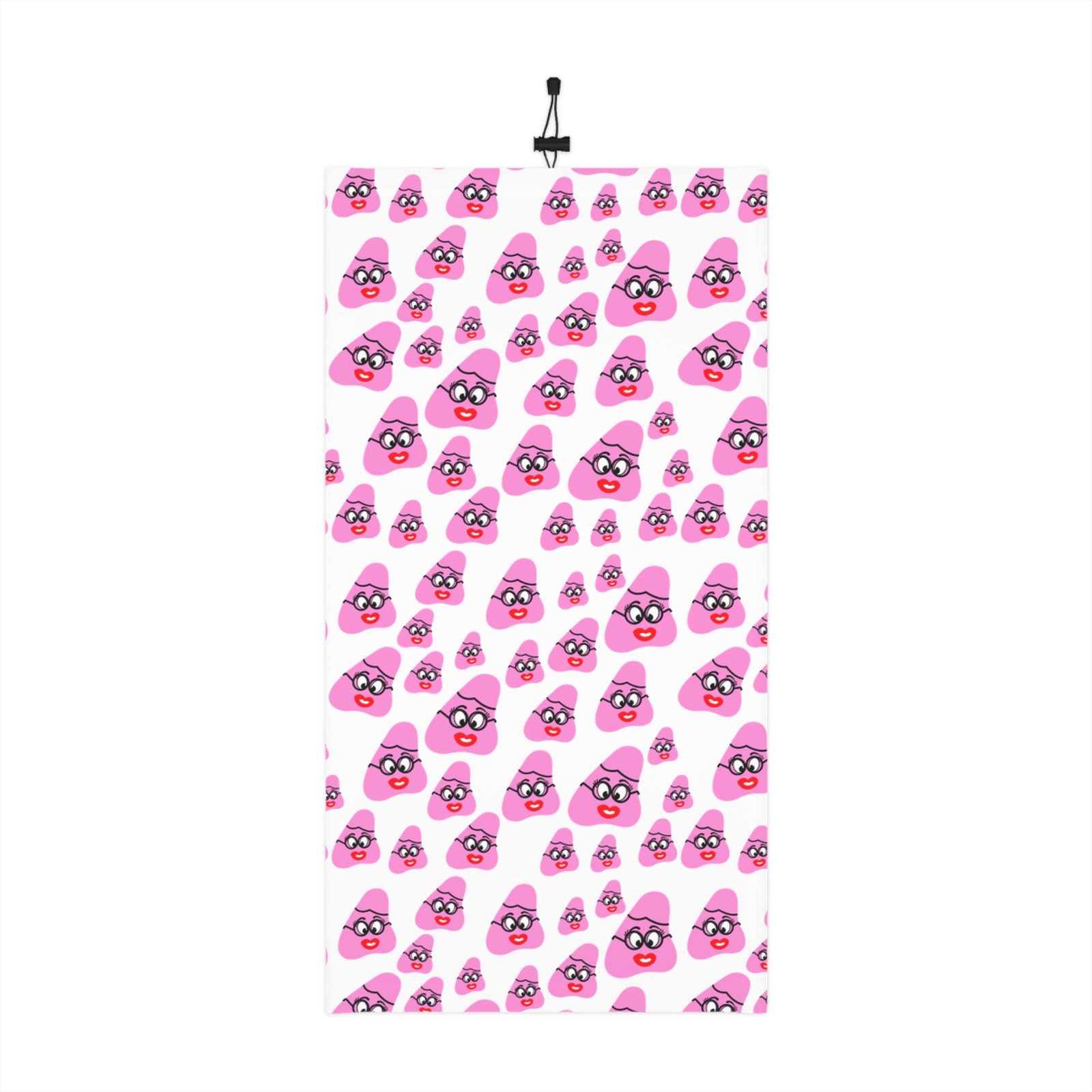 Pink Been Winter Neck Gaiter With Drawstring