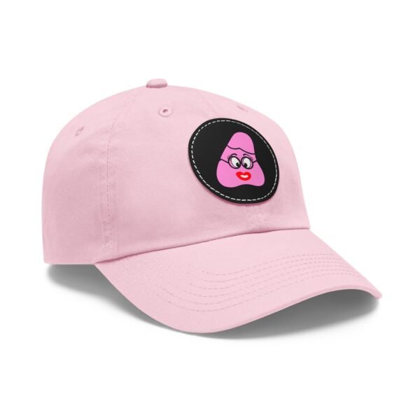Pink Been Dad Hat with Leather Patch (Round) - Image 62