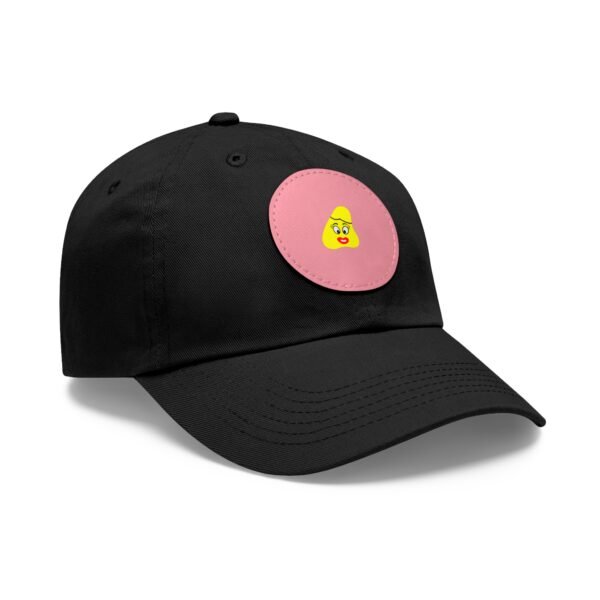Yellow Been Dad Hat with Leather Patch (Round) - Image 46