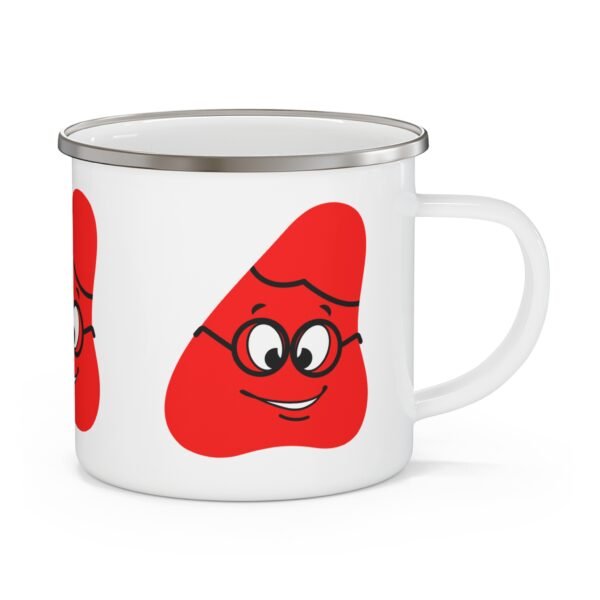 Red Been Enamel Camping Mug - Image 2