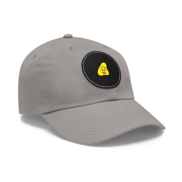 Yellow Been Dad Hat with Leather Patch (Round) - Image 82