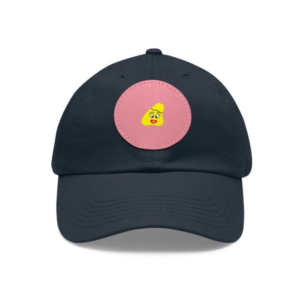 Yellow Been Dad Hat with Leather Patch (Round) - Image 61