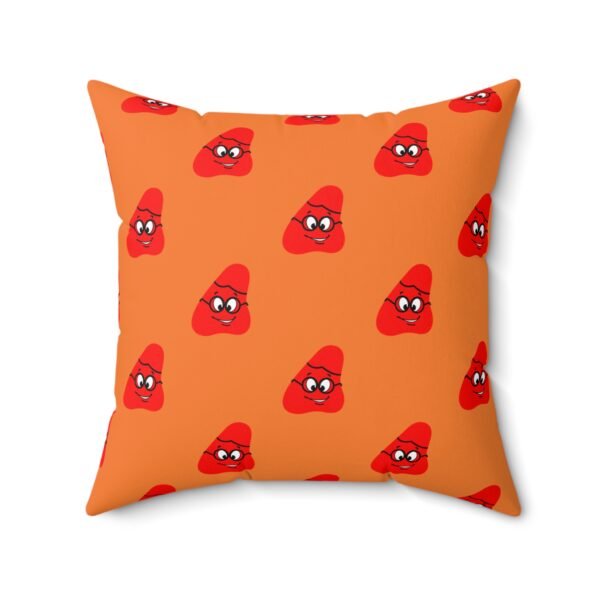 Red Been Spun Polyester Square Pillow - Image 10
