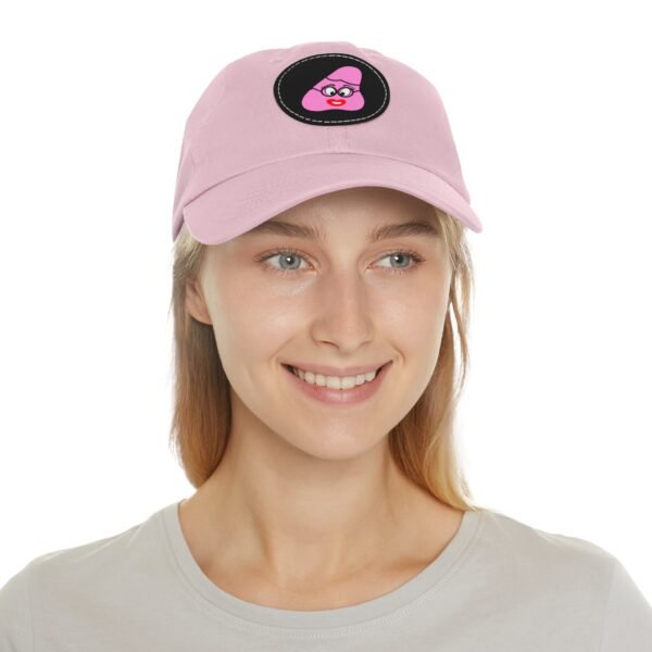 Pink Been Dad Hat with Leather Patch (Round) - Image 64