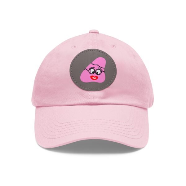 Pink Been Dad Hat with Leather Patch (Round) - Image 65