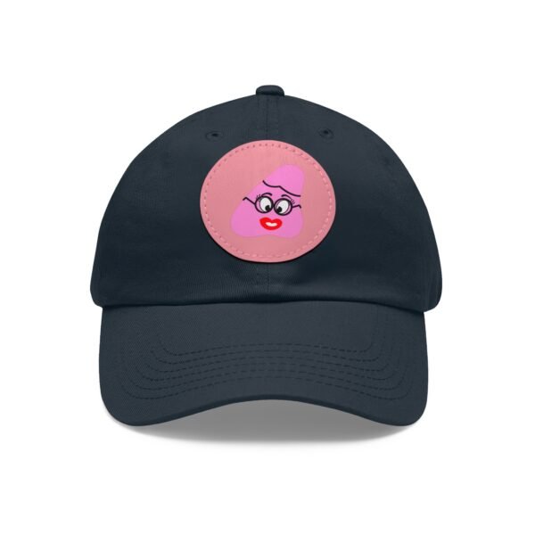 Pink Been Dad Hat with Leather Patch (Round) - Image 57