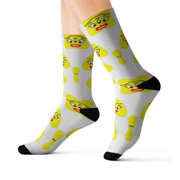 Yellow Been Sublimation Socks - Image 5