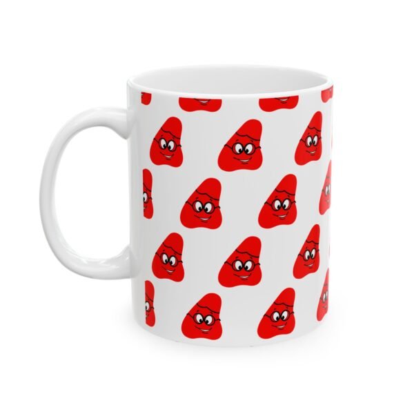 Red Been Ceramic Mug 11oz - Image 3