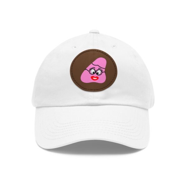 Pink Been Dad Hat with Leather Patch (Round) - Image 9