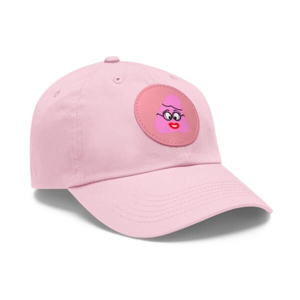 Pink Been Dad Hat with Leather Patch (Round) - Image 74