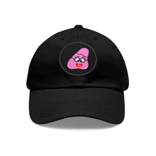 Pink Been Dad Hat with Leather Patch (Round) - Image 29