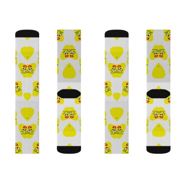 Yellow Been Sublimation Socks - Image 2
