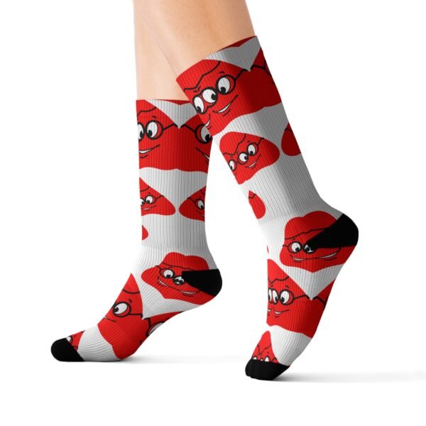 Red Been Sublimation Socks - Image 9