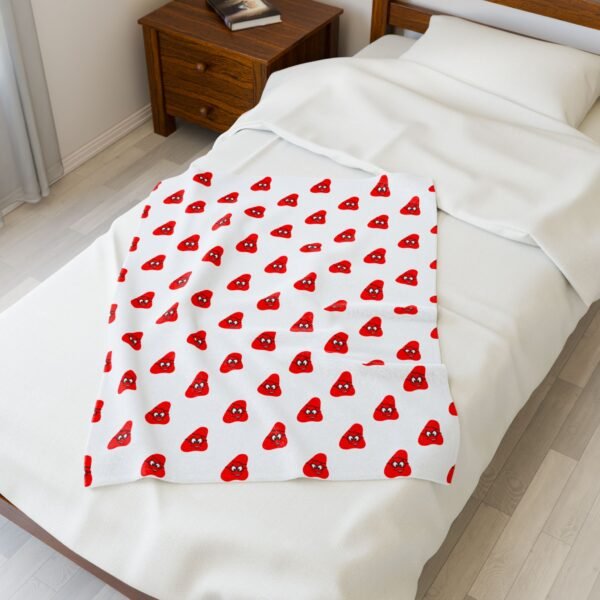 Red Been Velveteen Plush Blanket - Image 3