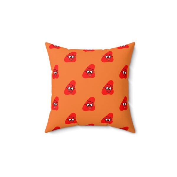 Red Been Spun Polyester Square Pillow - Image 2