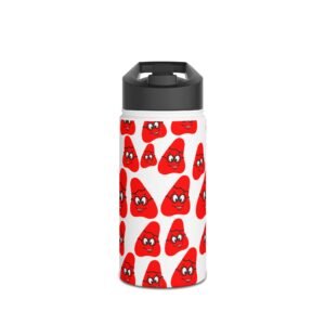 Red Been Stainless Steel Water Bottle, Standard Lid