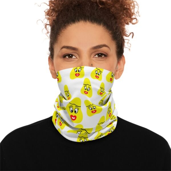 Yellow Been Winter Neck Gaiter With Drawstring - Image 3