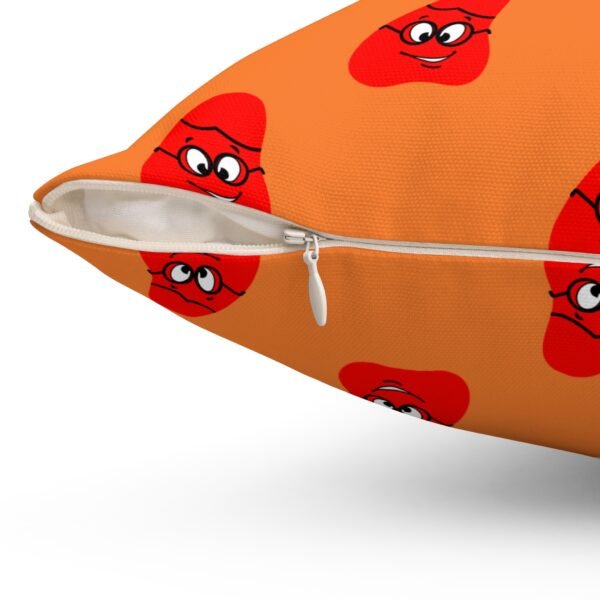 Red Been Spun Polyester Square Pillow - Image 12