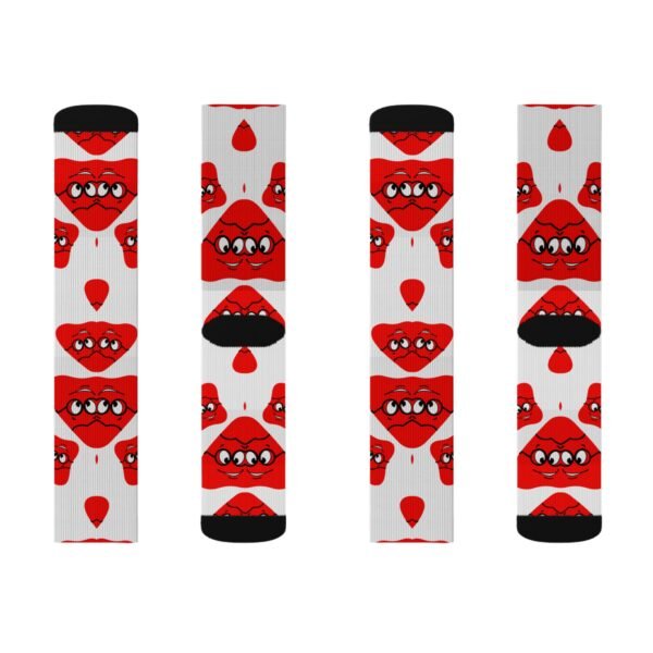 Red Been Sublimation Socks - Image 2