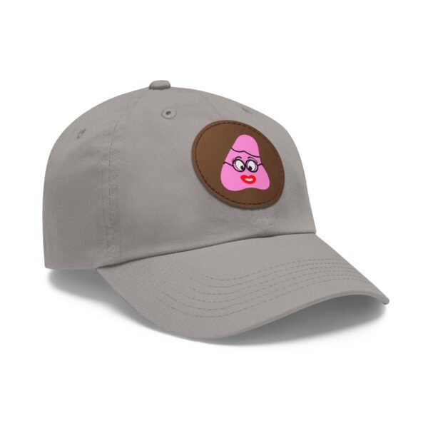 Pink Been Dad Hat with Leather Patch (Round) - Image 86