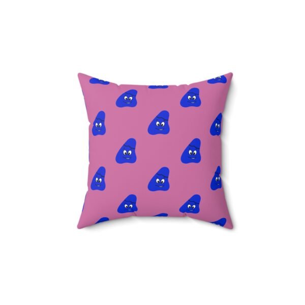 Blue Been Spun Polyester Square Pillow