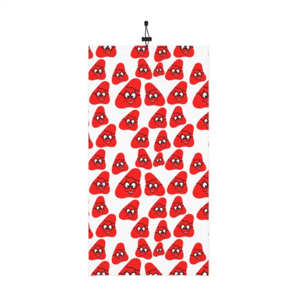 Red Been Winter Neck Gaiter With Drawstring - Image 2