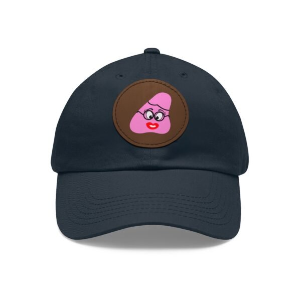 Pink Been Dad Hat with Leather Patch (Round) - Image 53
