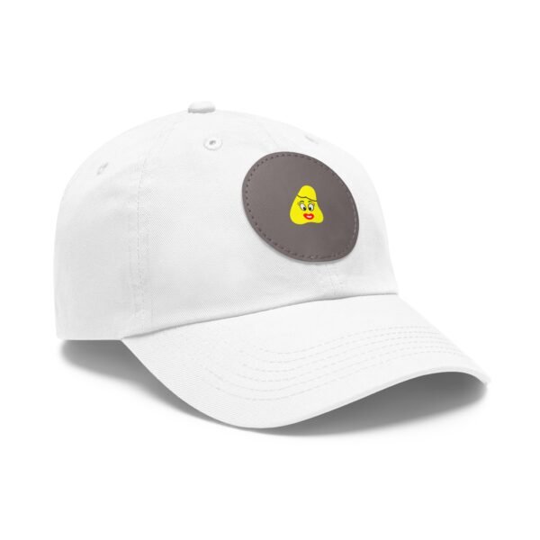Yellow Been Dad Hat with Leather Patch (Round) - Image 6