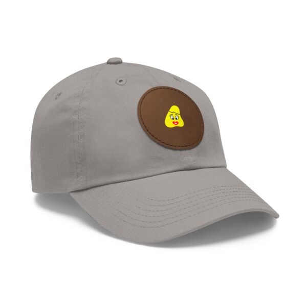Yellow Been Dad Hat with Leather Patch (Round) - Image 90