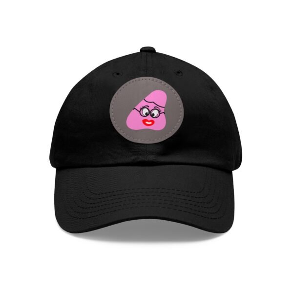 Pink Been Dad Hat with Leather Patch (Round) - Image 33